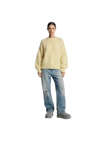 Sweter American Dreams wełniany żółty