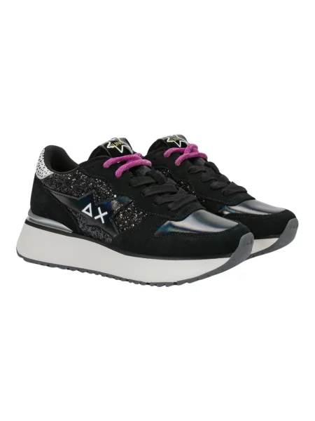 Sneakersy Sun68 zamszowe czarne