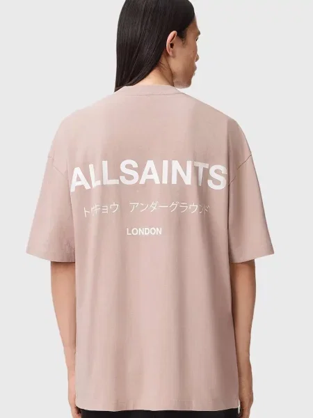 Футболка AllSaints XANDER з принтом зелений