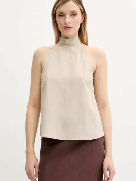 Bluză Samsøe Samsøe de in bej