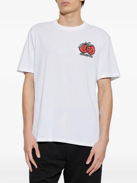 Tricou Allsaints cu imagine alb