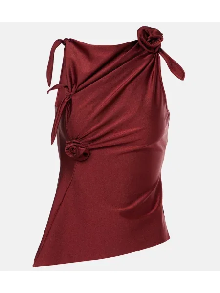 Top Coperni cu model floral bordo