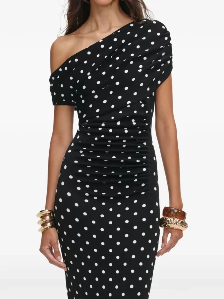 Rochie maxi Self-portrait cu buline de costum negru