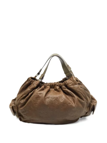 Kožená shopper kabelka Marc By Marc Jacobs s autogramem hnědá