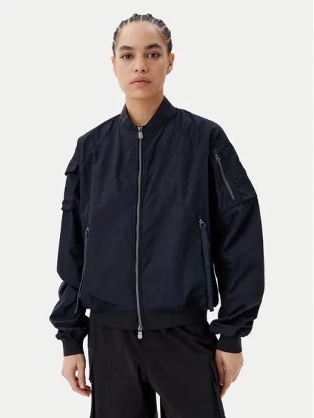 Save The Duck Bunda bomber Tmavomodrá Oversize