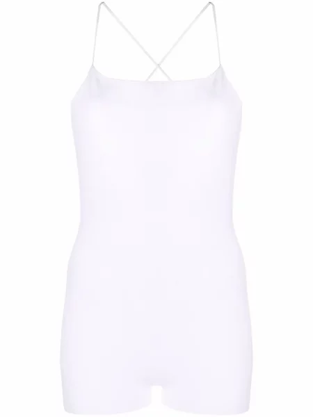 Body Red Valentino cu bretele alb