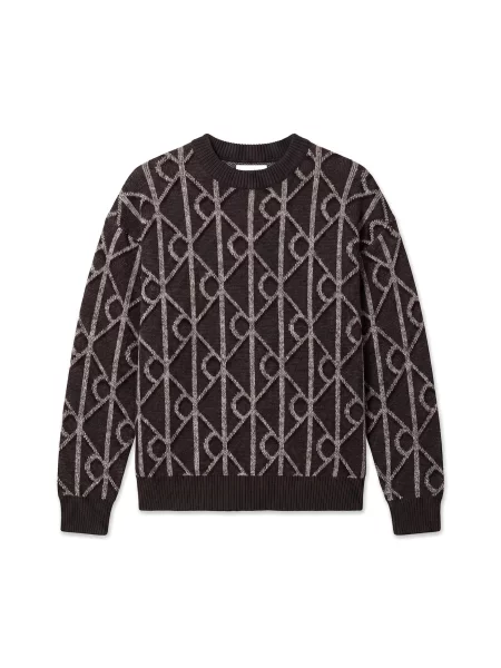 Calvin Klein Pulover metalic / piatră gri