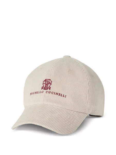 Șapcă Brunello Cucinelli cu broderie de catifea cord