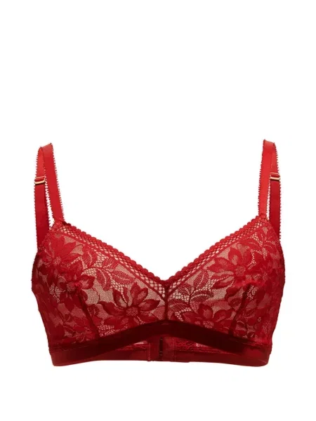 Sutien triunghi Wolford cu model floral din dantelă roșu