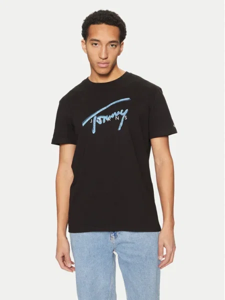 Tommy Jeans Tričko Signature čierna