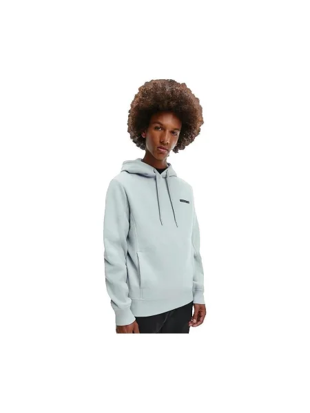 Klasická mikina Calvin Klein Jeans s autogramom biela