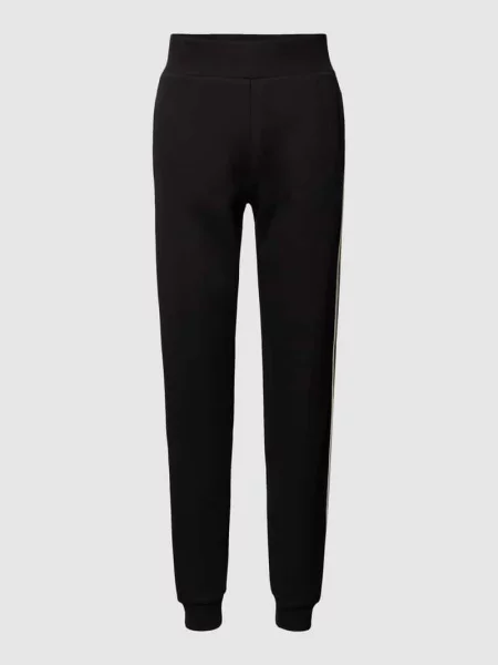 Spodnie dresowe o kroju regular fit z lampasami model ‘BRITNEY’ Guess Activewear czarny