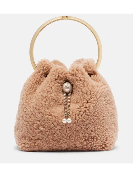 Geantă bucket Jimmy Choo maro