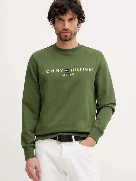 Tommy Hilfiger bluza z aplikacją zielony