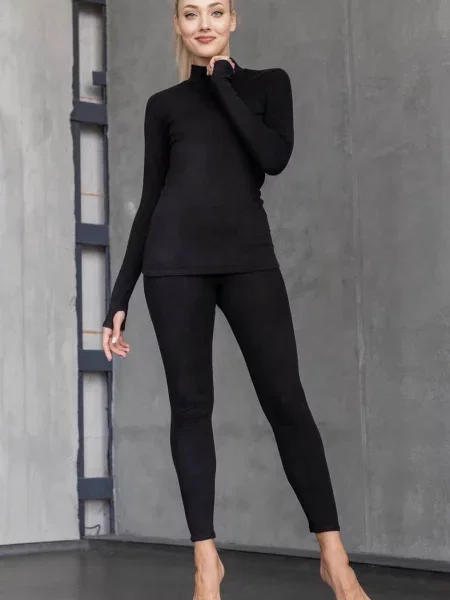 Флісова гольф термобілизна Totalfit чорна