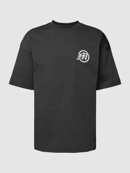 T-shirt typu oversized z nadrukiem z logo Multiply Apparel czarna