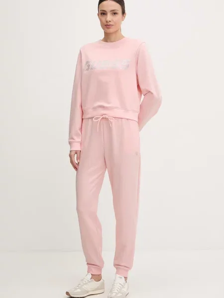 Guess pulover SILVY roza
