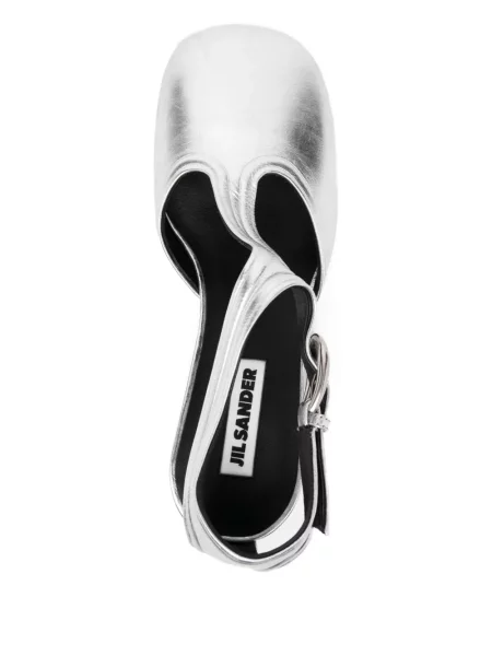 Kožne salonke Jil Sander siva