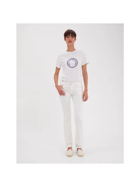 Jeansy Ines De La Fressange Paris białe