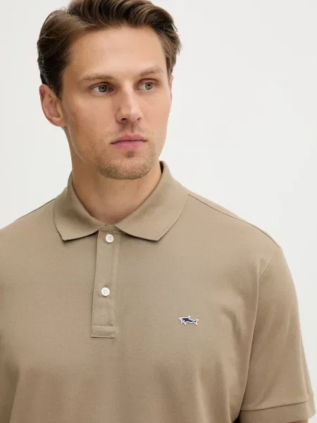 Paul&Shark polo Knitwear brązowa