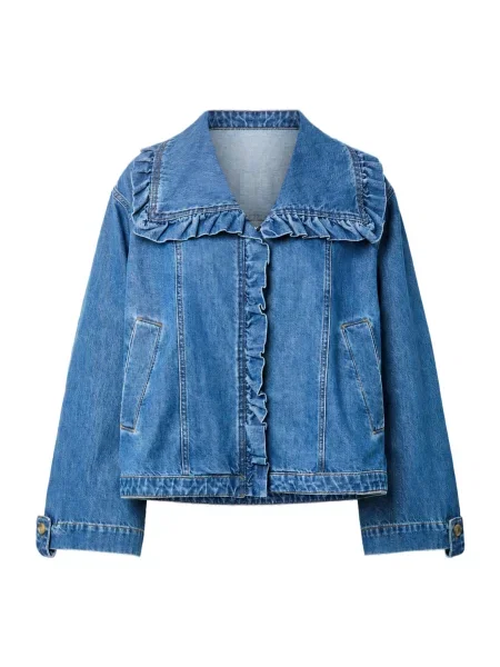 YAS Geacă de primăvară-toamnă YASELSAN denim albastru