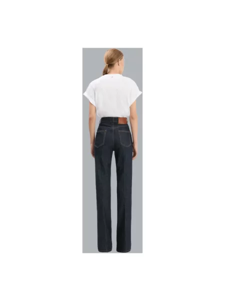 Jeansy Victoria Beckham ze stretchu niebieskie
