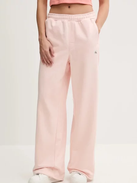 Spodnji del trenirke Calvin Klein Jeans roza