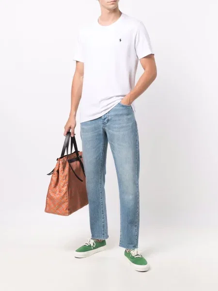 Siuvinėta polo marškinėliai Polo Ralph Lauren balta
