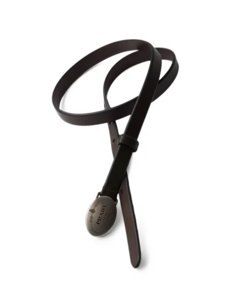 Cu centură curea Prada din piele maro