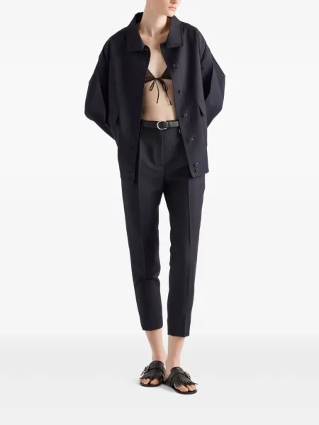 Pantaloni Prada de mohair albastru