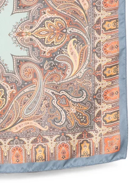 Cravată Etro cu imagine cu model paisley albastru