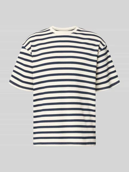 Oversize’owy T-shirt z dekoltem w łódkę model Gael' Redefined Rebel