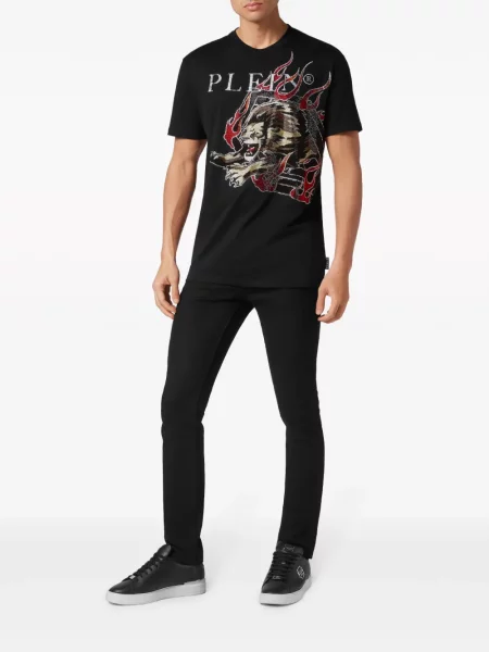 Kalnų krištolas marškinėliai Philipp Plein juoda
