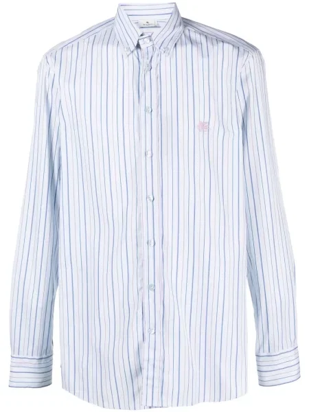 Cămașă Etro cu broderie albastru