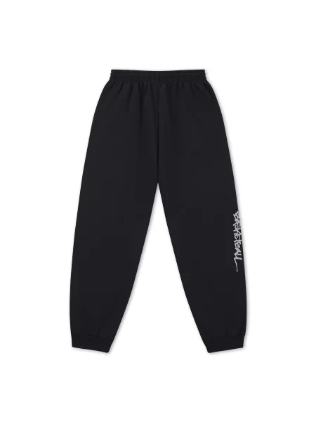Pantaloni roșu burgundy / negru alb