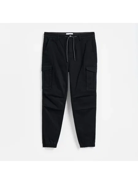 Reserved Jogger cargo nadrág fekete