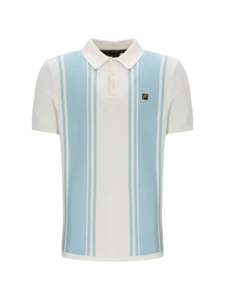 Tricou polo Fila cu autograf alb