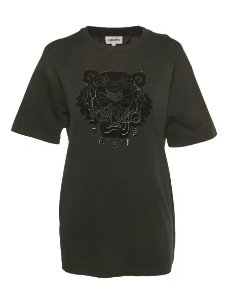 Tričko Kenzo Pre-owned s aplikacemi černé
