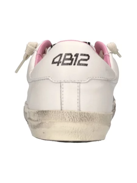 Sneakersy 4b12 skórzane białe