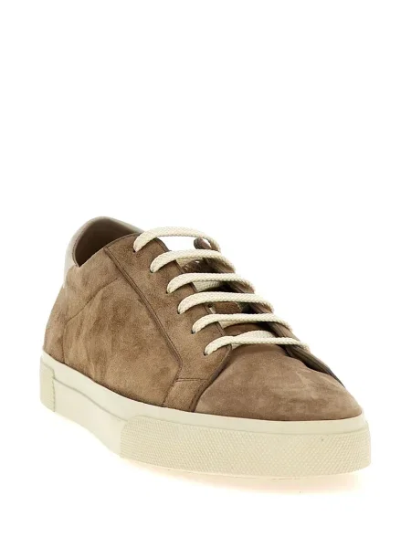 Sneakerși Brunello Cucinelli din piele de căprioară maro