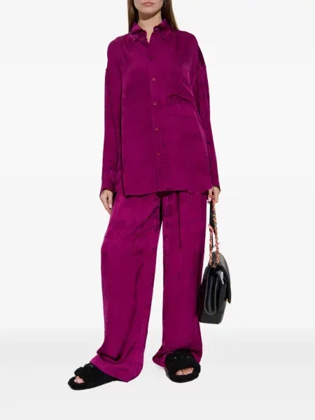 Pantaloni Balenciaga cu autograf violet