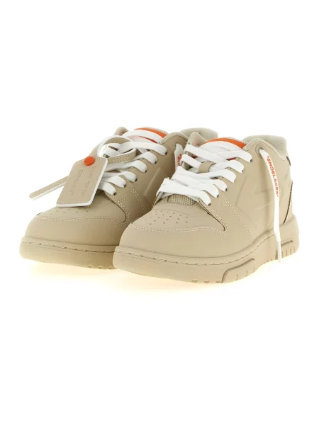 Sneakersy Off-white skórzane biznesowe białe