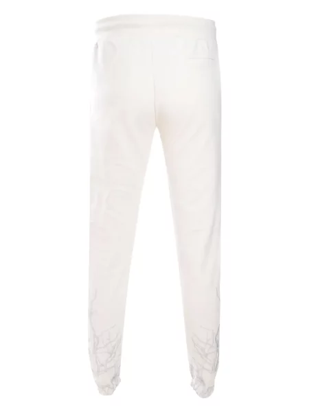 Pantaloni Phobia cu broderie alb