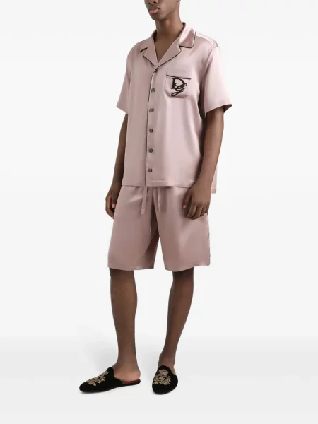 Pantaloni scurți Dolce & Gabbana din satin roz