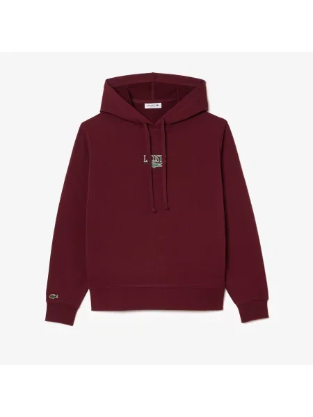 Lacoste Bluza Z Kapturem Jogger Z Nadrukiem niebieska