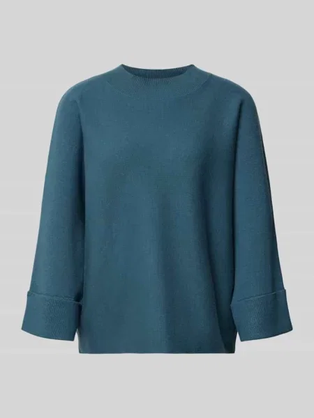 Sweter z dzianiny z mieszanki z rękaw o dł. Comma