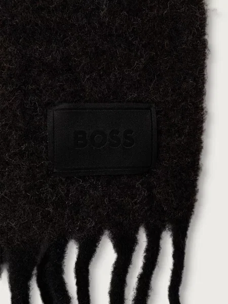 BOSS fular de damă cu lână gri