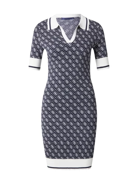 GUESS Rochie tricotat bleumarin alb