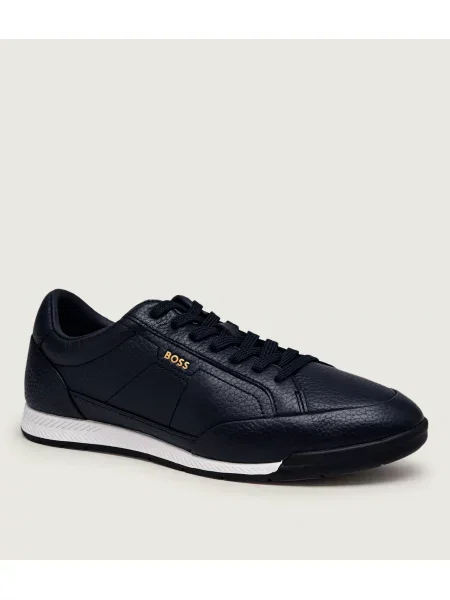 BOSS BLACK Teniși din piele Nitan_Lowp_ltgrn negru