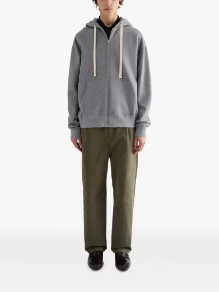 Hanorac cu glugă Jil Sander cu imagine gri